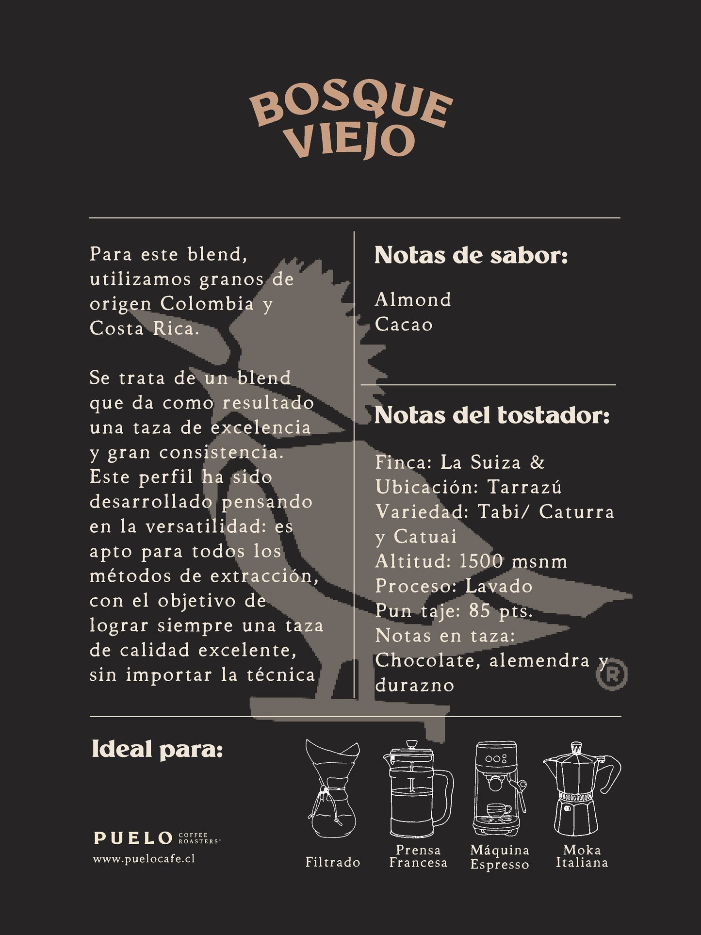 Café de Especialidad Bosque Viejo Coffee Blend 250 gr
